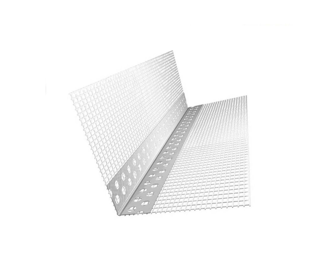 Knauf PVC კუთხოვანა მინაბადით 100×100 — სამღებრო კუთხოვანა